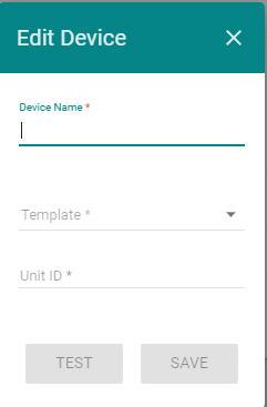 3. Edit the information for the new device.