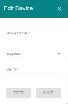 5. Edit device in the fields, and click SAVE to complete. Managing Log Profiles Log profiles are used to configure storage instructions for data files generated by ThingsPro.