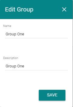 select the group and the click on the edit icon.