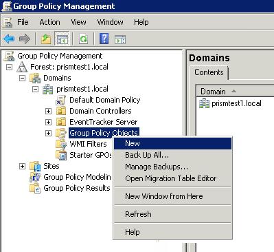 Figure 14: Create Group Policy Object 3.