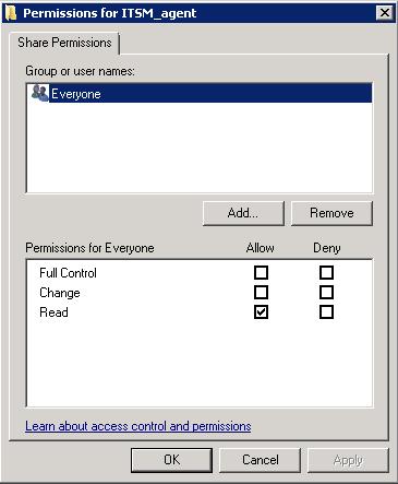 Ensure the 'Permission Level' is set to 'Read' and