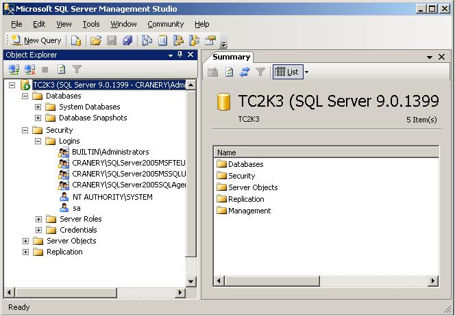 The following RDBMS types are allowed: SQL Server 2005 and 2008 Standard SQL Server 2005 and 2008 Enterprise Microsoft SQL Server 2000 SP4 If you are using Microsoft SQL Server 2005 or Microsoft SQL