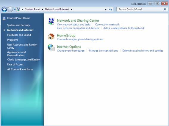 Networking in Windows 7 The category View of windows 7 networking will allow for a simplified interface to networking