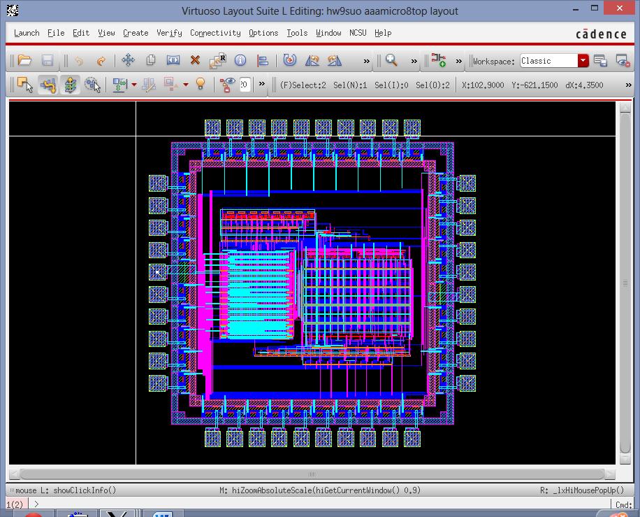 Layout of 8-bit microcontroller The program is as below: MV0,0 MV #255,1 Out 1 MV#
