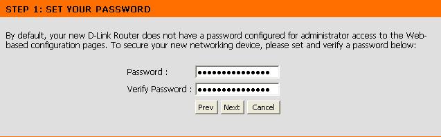 Create a new password and then click