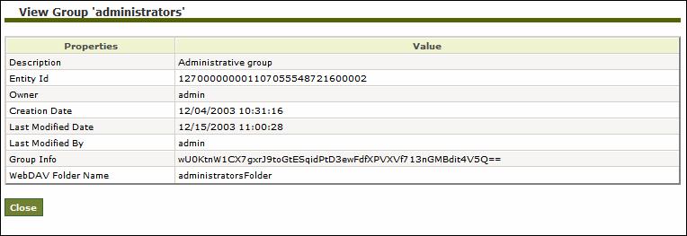 The Group name must be unique. You cannot create more than one group with the same name. VIEWING USER GROUP PROPERTIES Steps to view the properties of a user group 1.