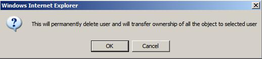This displays the Permanent Delete screen (see Figure 6.10). The Group drop-down list displays only those groups, of which the selected user is a member. Figure 6.10: Permanent Delete 5.