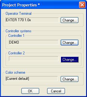 3 Creating a New Project 3.1 Select File/New... Creating a New Project Select File/New... to create a new project. Select Operator Terminal and Controller systems. Click OK.