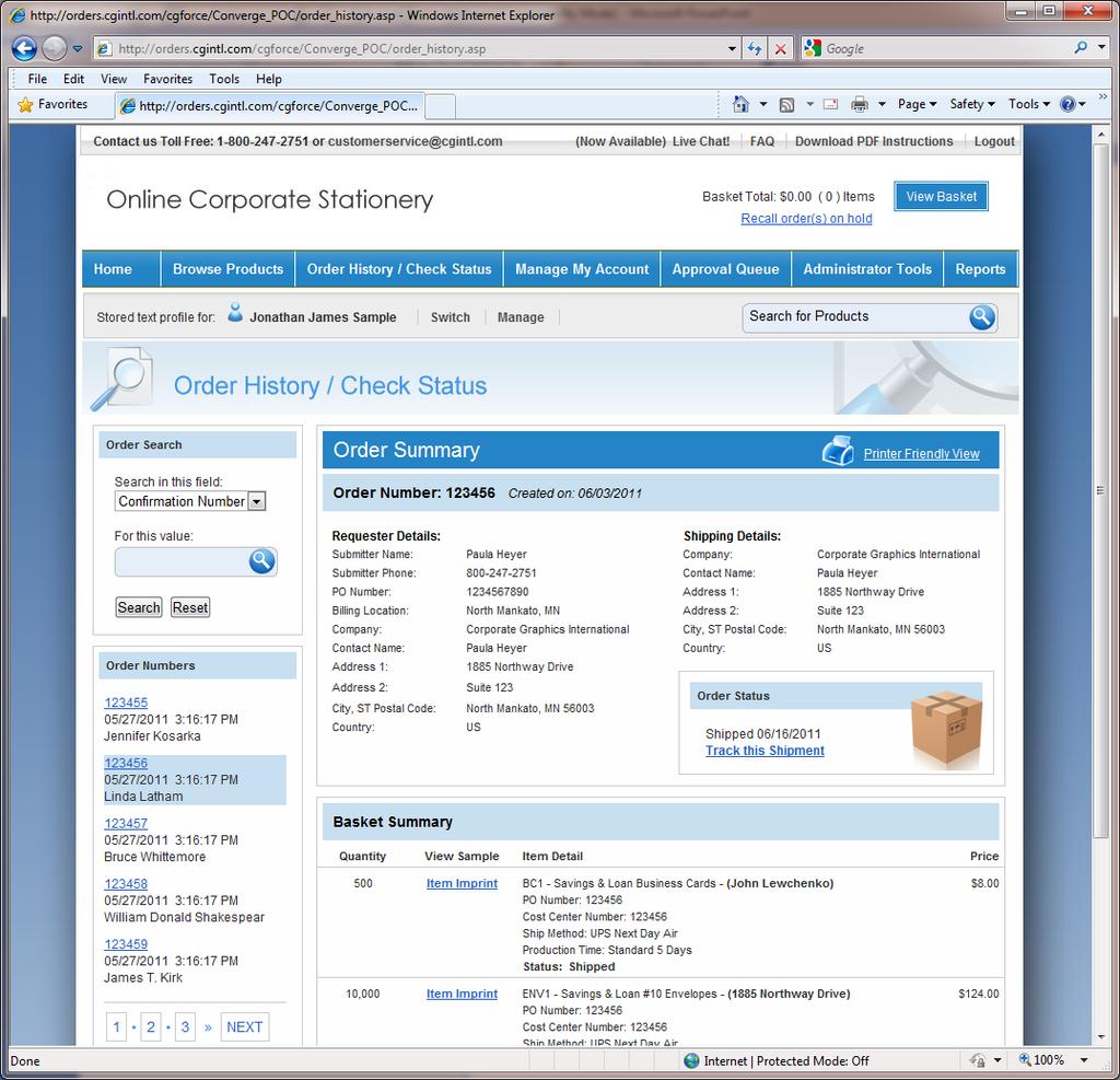 History / Tracking Our enhanced Order History page allows you to