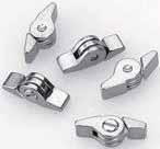 Titan Hinge Set Contents: 5 right and 5 left completely assembled hinges Material: Hinges = titan, screws = stainless steel,