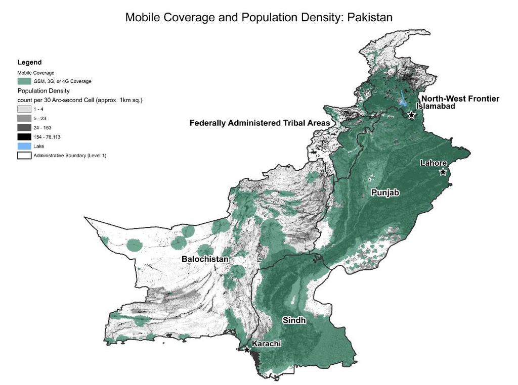 Key Findings Pakistan 1% of the world s uncovered live here 4.3% of the population lives outside of mobile coverage Over 7.9 million people Rural Population: 52.