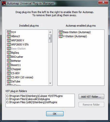 See section 9 for further information on using the Automap MIDI Client. Control Map Options: The options contained in the Control Map sub-menu relate to control maps.