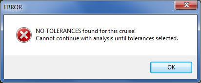 When a check cruise file is opened from the Main Menu, the filenames shown here default to the original cruise filename and the check cruise filename already opened.