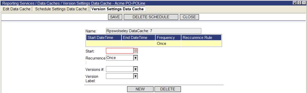 For assistance on creating Version Settings, reference the steps above for creating Schedule Settings.
