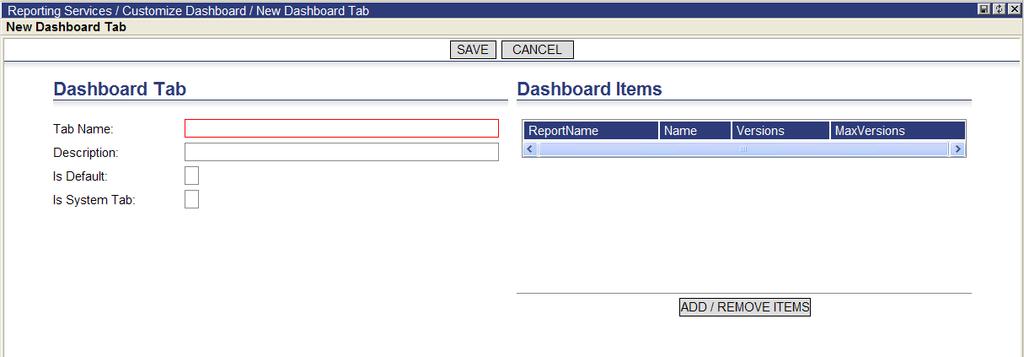 Note Reports and Report Instances must be created before users can add them to the Reports Dashboard (See Creating a Report and Creating a Report Instance for details).