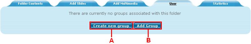 8.5 User Tab This section discusses how to set up user groups and manage their access to particular folders / courses.