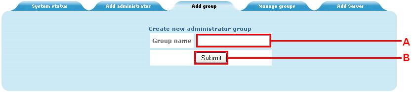 3 Add Group Create a new administrator group.