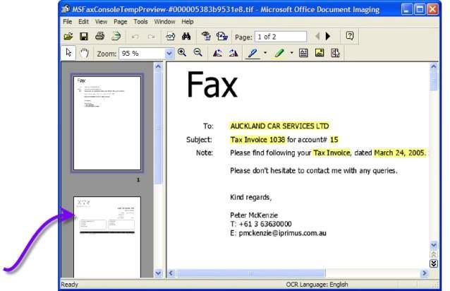 If the debtor prefers to receive invoices by fax rather than (or in addition to) e-mail, printing the