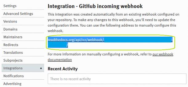 Copy the Webhook URL to clipboard 9.1.3 Set up Service on GitHub Go into the admin page for the project on GitHub.