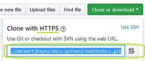 If the project is not in the list, choose to import it manually: In GitHub, copy the HTTPS clone URL to