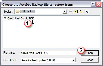 12. Select the file named Quick Start Config.