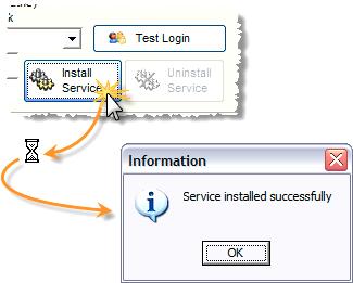 Use the drop down User name control to choose a user profile which has access to all the network resources you require.