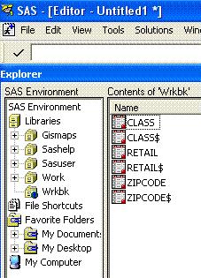 The SAS data step can also write Excel tables: DATA WrkBk.class; SET sashelp.class; DATA WrkBk.retail; SET sashelp.retail; DATA WrkBk.zipcode; SET sashelp.