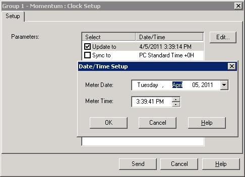 Non-ION Power Meter Configuration Generator Performance Guide Setting the Clock The remaining topics in this chapter describe how to configure the parameters for the Clock Setup, Data Log and Status