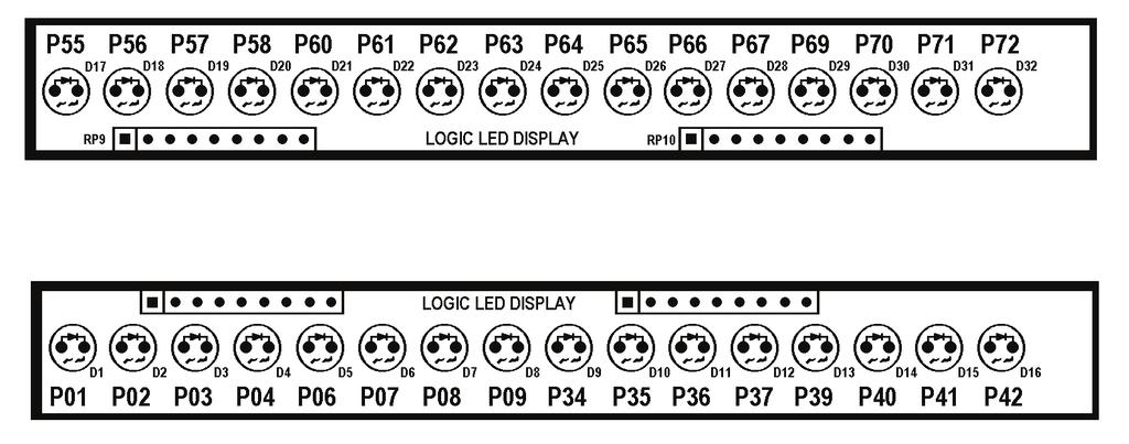Figure 1-9 Logic LED display Figure