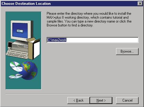 8. Click Next to open the second Choose Destination Location window as shown in Figure 1-31.