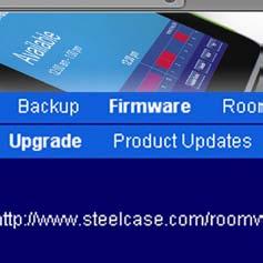STEP 3: VERIFY FIRMWARE Steelcase periodically releases firmware upgrades for RoomWizards. Now is a good time to verify that your RoomWizards have the latest firmware release.