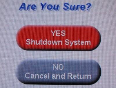 It will then ask you if you are sure you want to exit, choose Yes Shutdown System and wait for the projector to cool down.