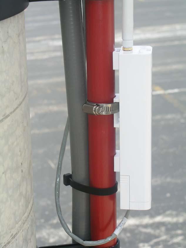 WiFi Model 1650 Side View Top Use metal clamp to mount WiFi unit to metal conduit.