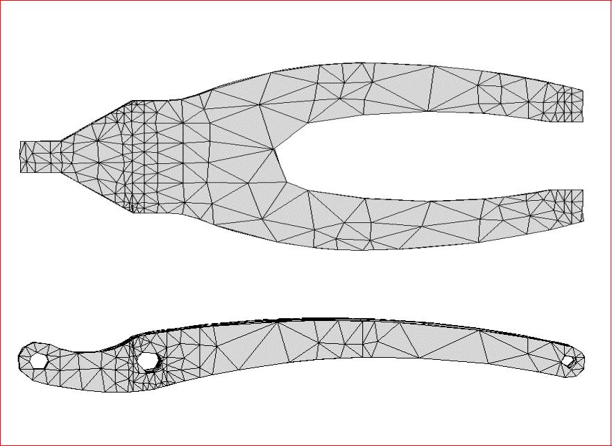 5. Example Fig. 1 shows a mesh for a motorcycle s rear arm generated by a conventional meshing algorithm.