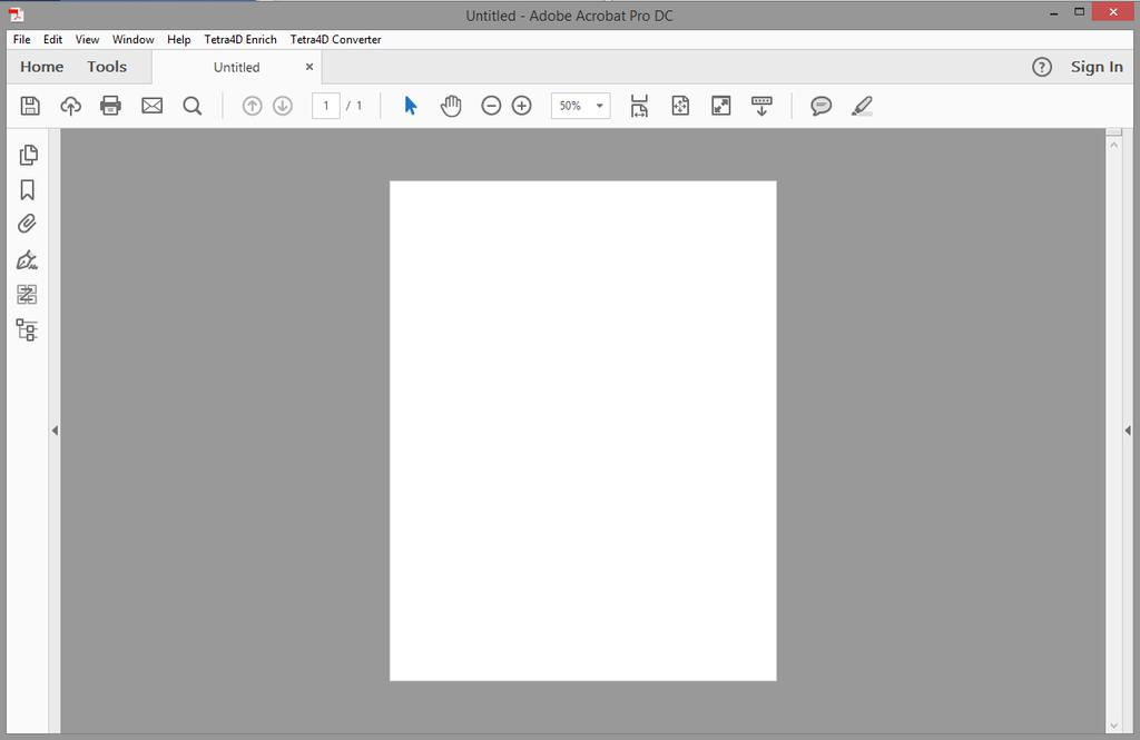 if needed, or open an existing PDF document) 1 2 1: Menu bar 2: Toolbar area Remark: The menu bar can be hidden / displayed