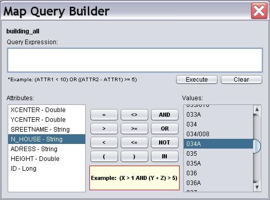 Map Tools Map Query Builder Map query builder is simple and convenient tool for creating complex queries to select features which are satisfying to the given conditions.