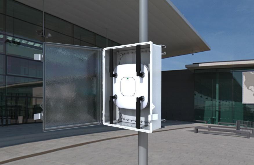 enclosure protects the WAP from weather,