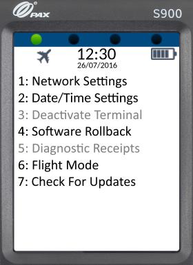 menu, select option 2: Supervisor 03 To enter Flight Mode settings,