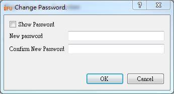 Figure 53 IGU-FvRT (USB Dongle) - Change the Password dialog The customer ID of the project and the customer ID of the IGU-FvRT (USB Dongle) need to be the samea so the FvRT can be executed