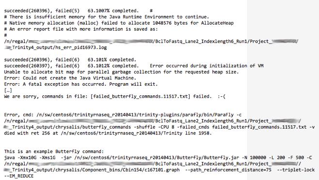 FAIL Problems Look at the fail trail in any log and/or error