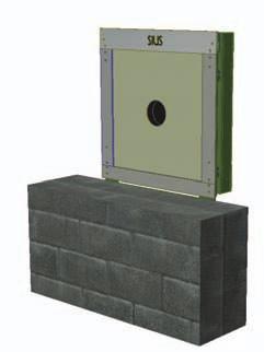 The target holder SHS0 enables the installation of the target to the front or the back of a wall
