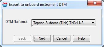 .. Select either of two DTM file formats