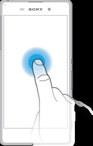 Learning the basics Using the touchscreen Tapping Open or select an
