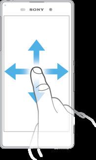 Swiping Scroll up or down a list. Scroll left or right, for example, between Home screen panes.