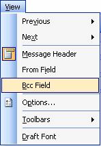 Cc: and Bcc: The CC: field is available for the sender to send a copy of a message to another person. The BC: field is the same, except that it sends a blind copy to other recipients.