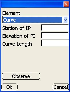 Data Menu Curve Length: enter the length of the curve. Figure 3-47.