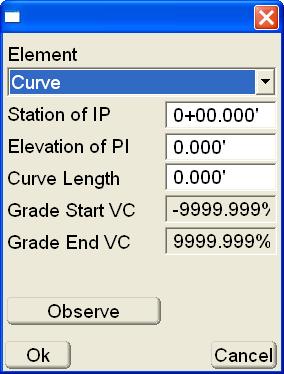 Edit on the Vertical profile dialog box (Figure 3-74 on page 3-51), press Edit to edit the selected element.