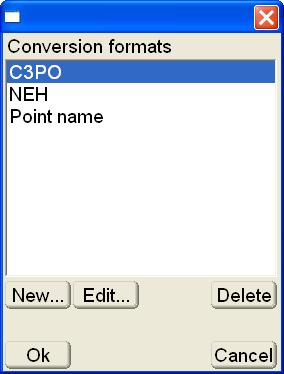 Data Menu Figure 3-104. Conversion Formats/Conversion Format Parameters Dialog Boxes Edit on the Conversion formats dialog box (Figure 3-104), press to edit the selected format.