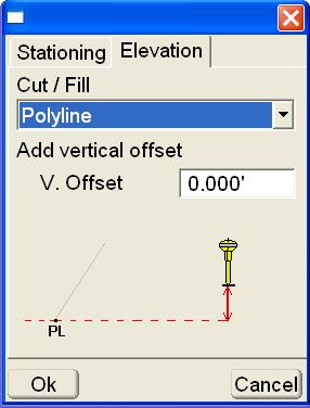 Stake-out Polyline To stake out a polyline, tap