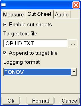 The Audio tab, select to have an internal, Pocket-3D voice recite the cut/fills value rounded to the nearest tenth of a foot.